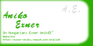 aniko exner business card